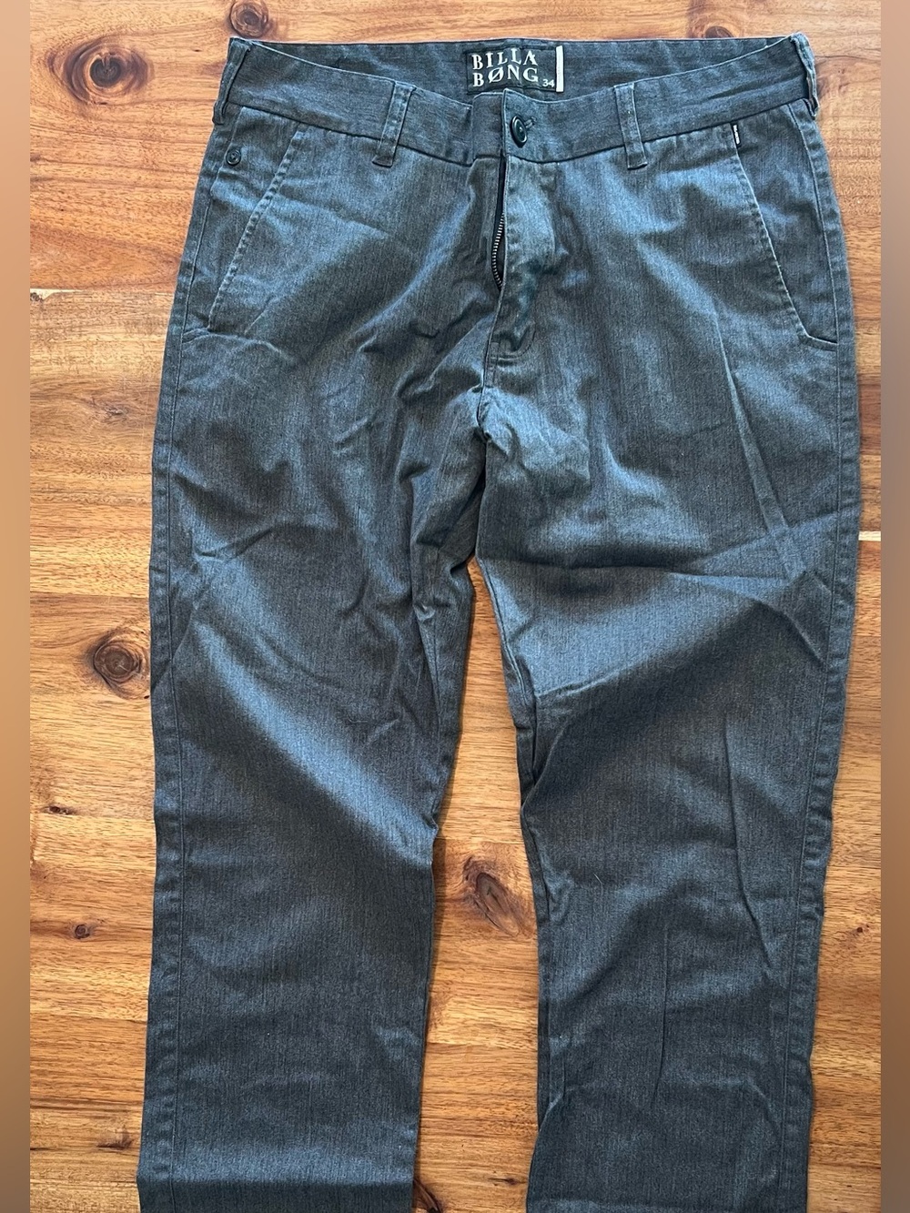 Billabong Men's Dark Charcoal Gray Chino Pants